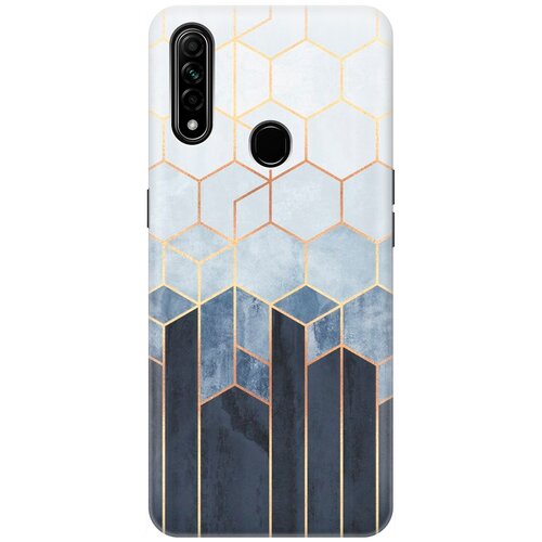 фото Re:pa накладка transparent для oppo a31 с принтом "золотые соты на сером"