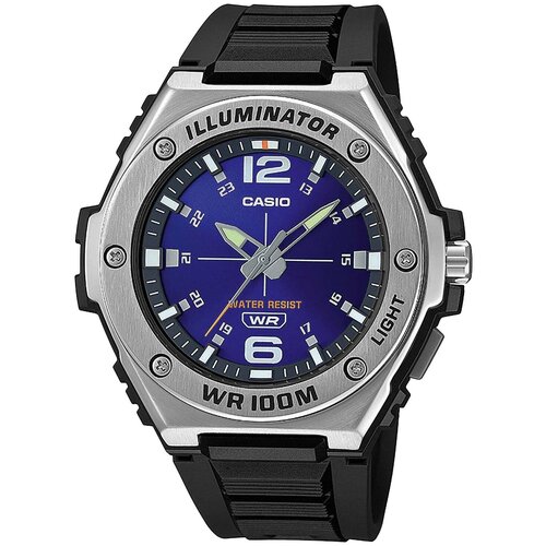 Наручные часы CASIO Collection Men MWA-100H-2A, синий, черный обычный товар casio mwa 100h 7a
