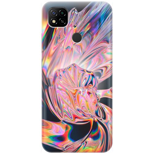 фото Силиконовый чехол на xiaomi redmi 9c / сяоми редми 9с с принтом "стеклянная абстракция" gosso