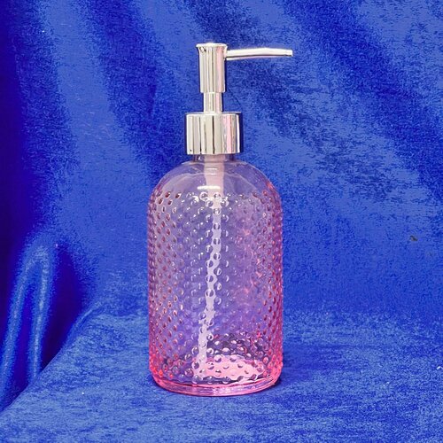 Дозатор винтовой для жидкого мыла/ Дозатор косметический/ Дозатор для шампуня/ Розовый