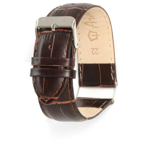 фото Ремешок для часов, 22 мм, запряжник 80 мм, горт 120 мм, натуральная кожа, коричневый ardi