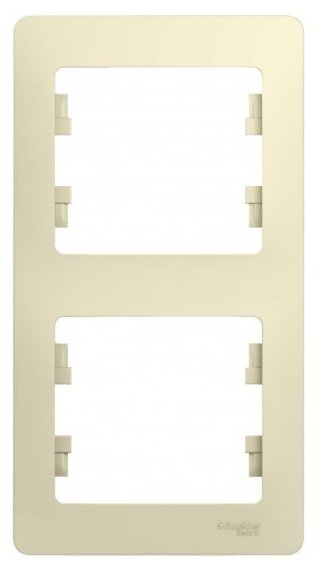 Рамка Systeme Electric (schneider Electric) SCHNEIDER ELECTRIC GLOSSA вертикальная, Бежевый GSL000206
