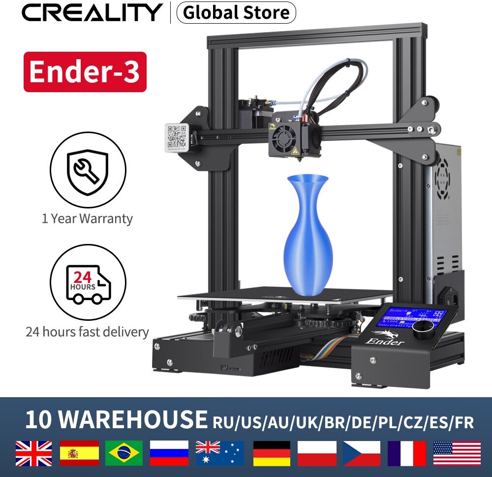 3D принтер Creality Ender-3, размер печати 220x220x250mm (набор для сборки) - фото №20