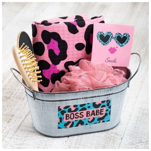 фото Набор подарочный "leopard" с полотенцем (5 предметов) 5698740 этель