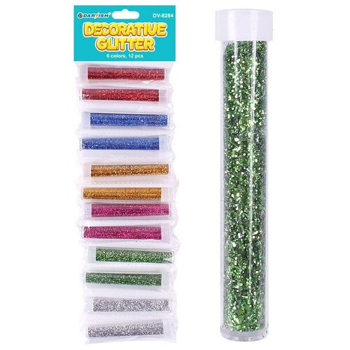 Декоративные блёстки 6 цветов 12 штук Darvish артикул DV-8284 266₽