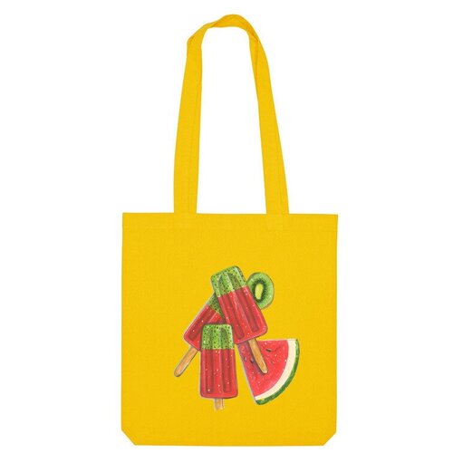 фото Сумка «мороженое арбуз+киви» (желтый) us basic