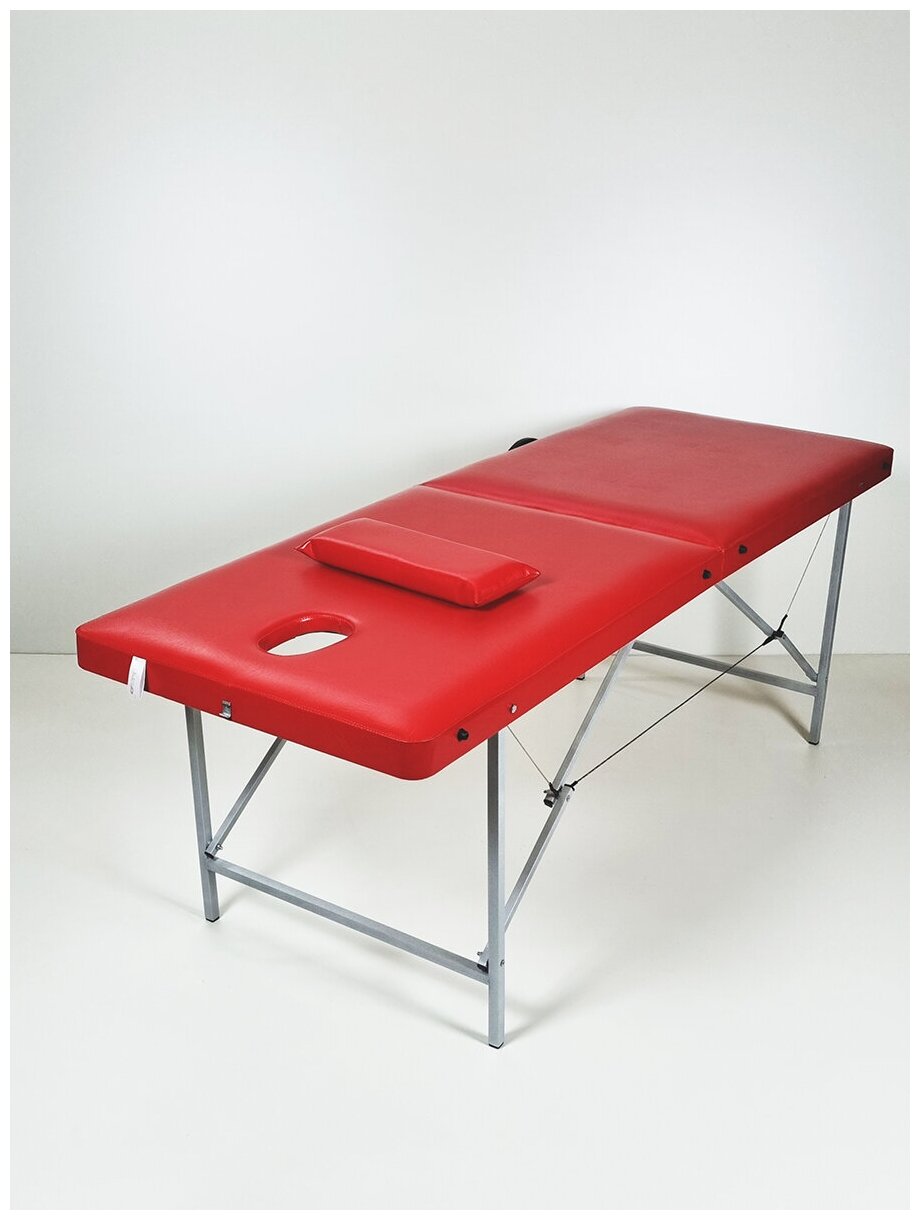 Усиленный переносной складной массажный стол с отверстием для лица и подушкой Комфорт 190М - фотография № 1