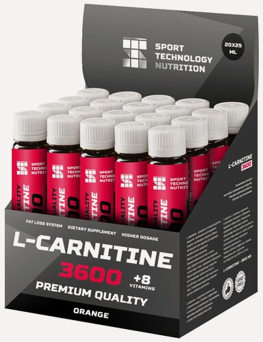 Изображение товара L-карнитин Sport Technology Nutrition, апельсиновый, ампулы, 756 г, 20 х 25 мл