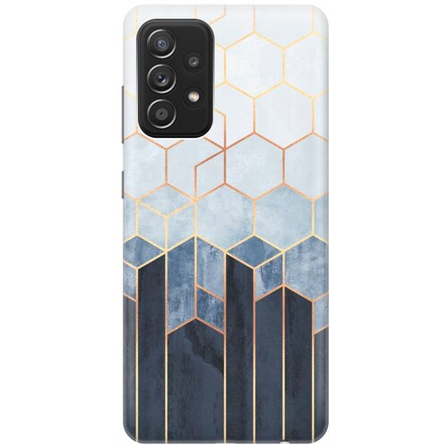 фото Re:pa накладка transparent для samsung galaxy a52 с принтом "золотые соты на сером"