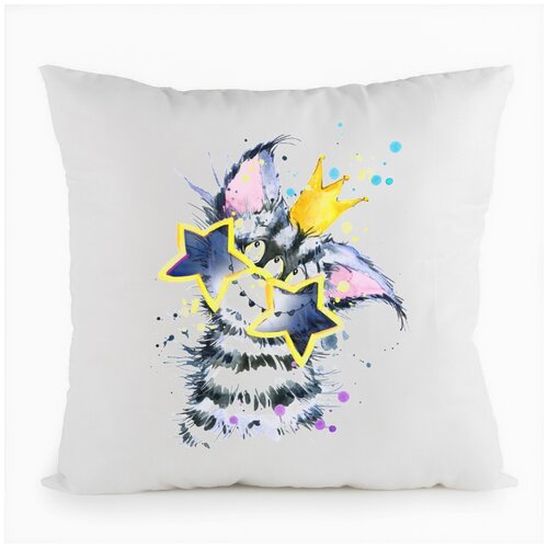 фото Подушка белая coolpodarok краски. монстрик10,белая