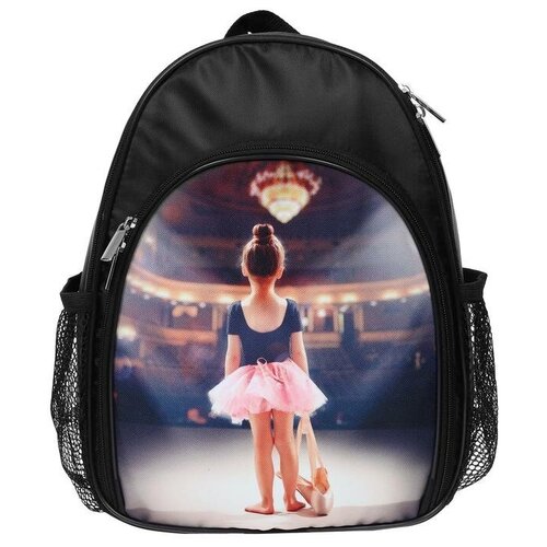 фото Рюкзак для гимнастики, ткань п/э, 25 х 33 х 14 см, цвет чёрный, 201-006 сима-ленд