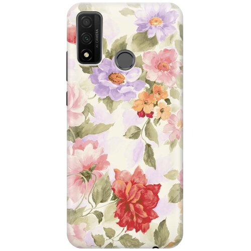 фото Cиликоновый чехол на huawei p smart 2020 / хуавей п смарт 2020 с принтом "нежные цветы" gosso