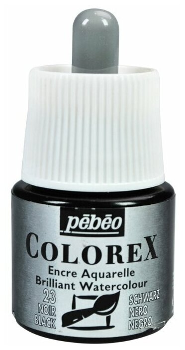 Каллиграфия PEBEO Акварельные чернила Colorex 45 мл 341-023 черный