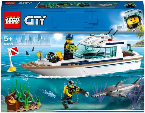 Конструктор LEGO City Great Vehicles 60221 Яхта для дайвинга, 148 дет.
