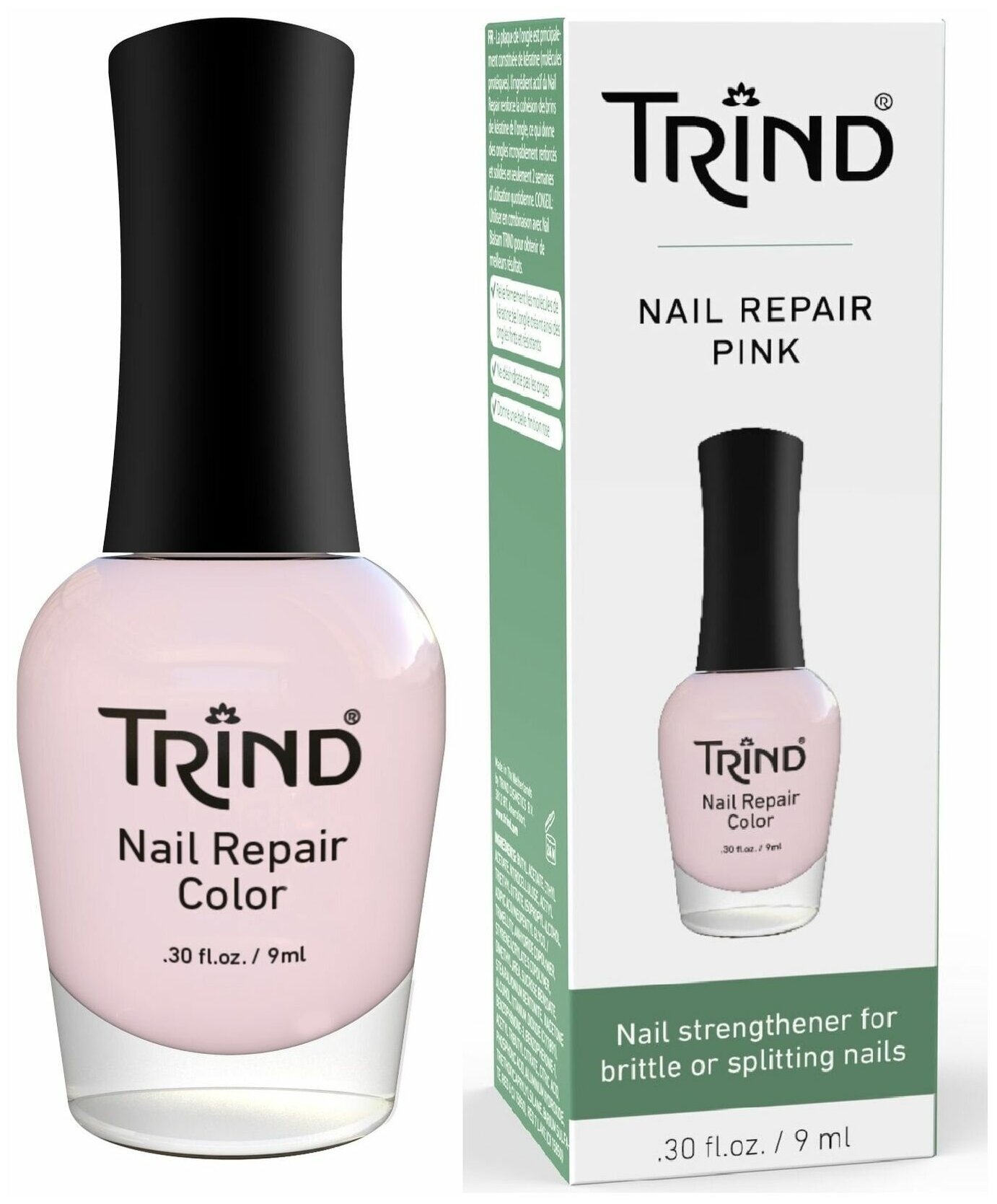 Trind, Nail Repair Color Pink, Укрепитель ногтей цветной, розовый, №7, 9 мл