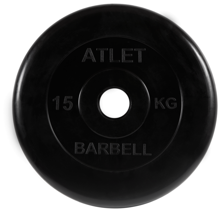Диск для штанги MB Barbell Atlet (51 мм, 15 кг), Black