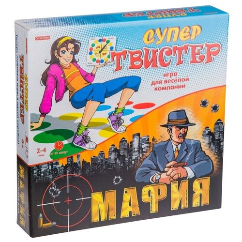 Настольная игра Рыжий кот Супер-Твистер + Мафия ИР-1145