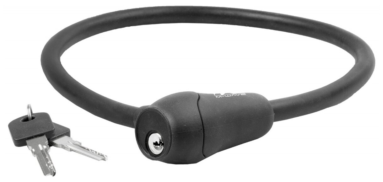 Замок 5-231040 вело 12х600мм автоматический силиконовый черный M-WAVE