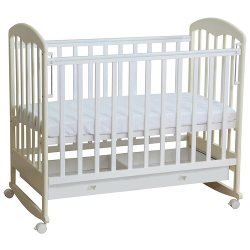 Кроватка детская ВПК Фея-325 (белый-ваниль), массив (сп.м: 120х60 см.)