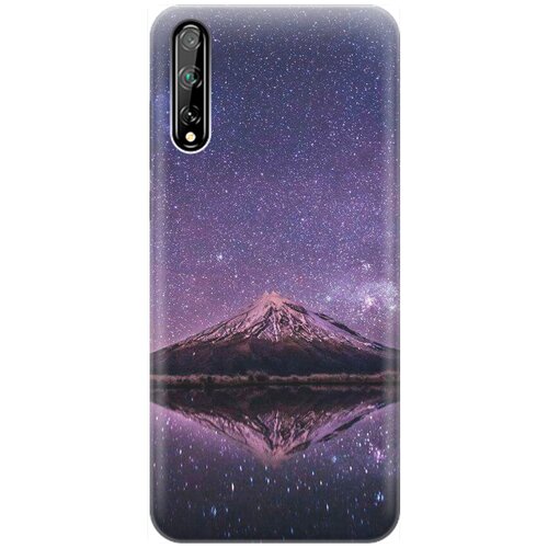 фото Силиконовый чехол на huawei y8p / honor 30i / хуавей у8р / хонор 30ай с принтом "гора и звездное небо" gosso