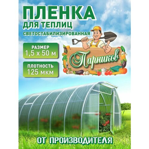 Пленка полиэтиленовая светостабилизированная 125 мкм, 3м х 50м Парников