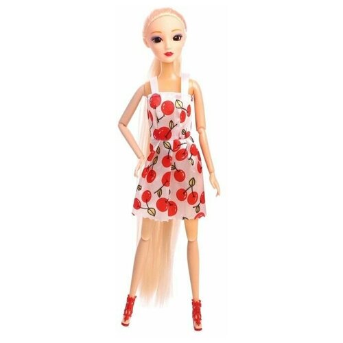 Кукла модная шарнирная Карина, в платье, микс