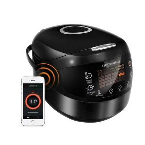 Мультиварка Redmond RMC-M92S 860 Вт 5 л черный Уценка вмятина на корпусе на лицевой части 1399000₽