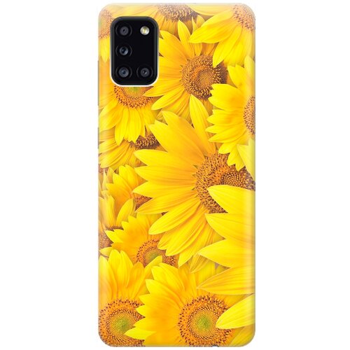 фото Силиконовый чехол на samsung galaxy a31 / самсунг а31 с принтом "море подсолнухов" gosso