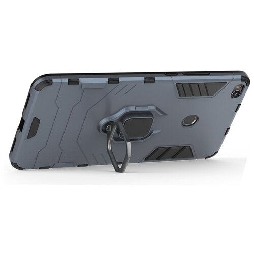 Противоударный чехол с кольцом Panther Case для Xiaomi Mi Max 2 синий