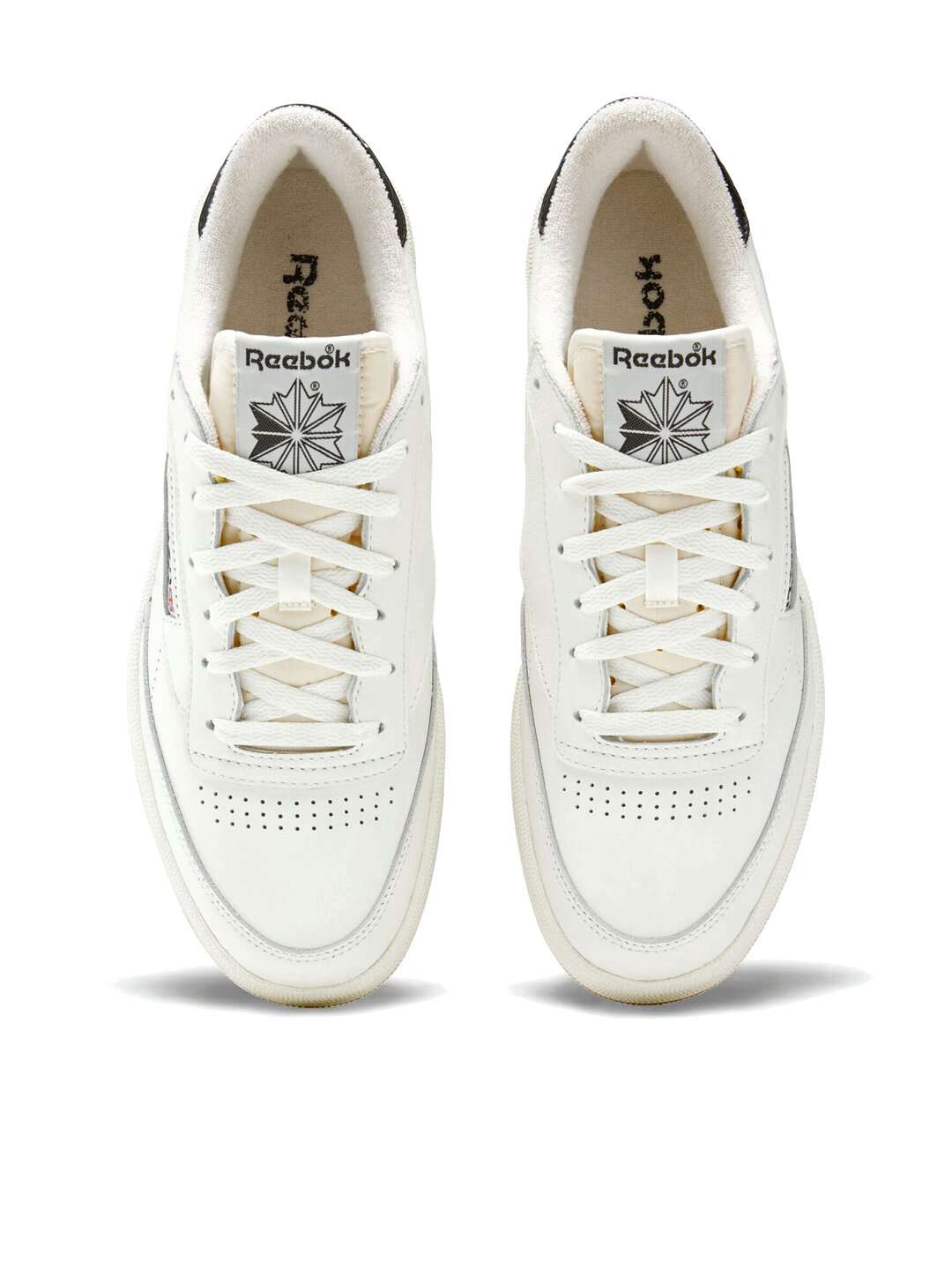 Кроссовки Reebok Club C 85 Vintage, размер 11 US, белый/черный/коричневый — фото 1