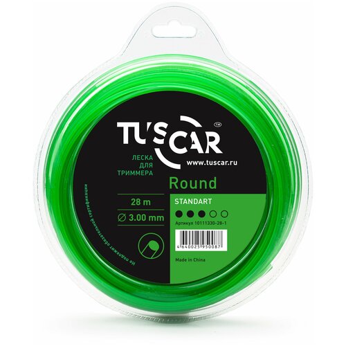 фото Леска для триммера tuscar round standart, 3.00мм* 28м, 10111330-28-1