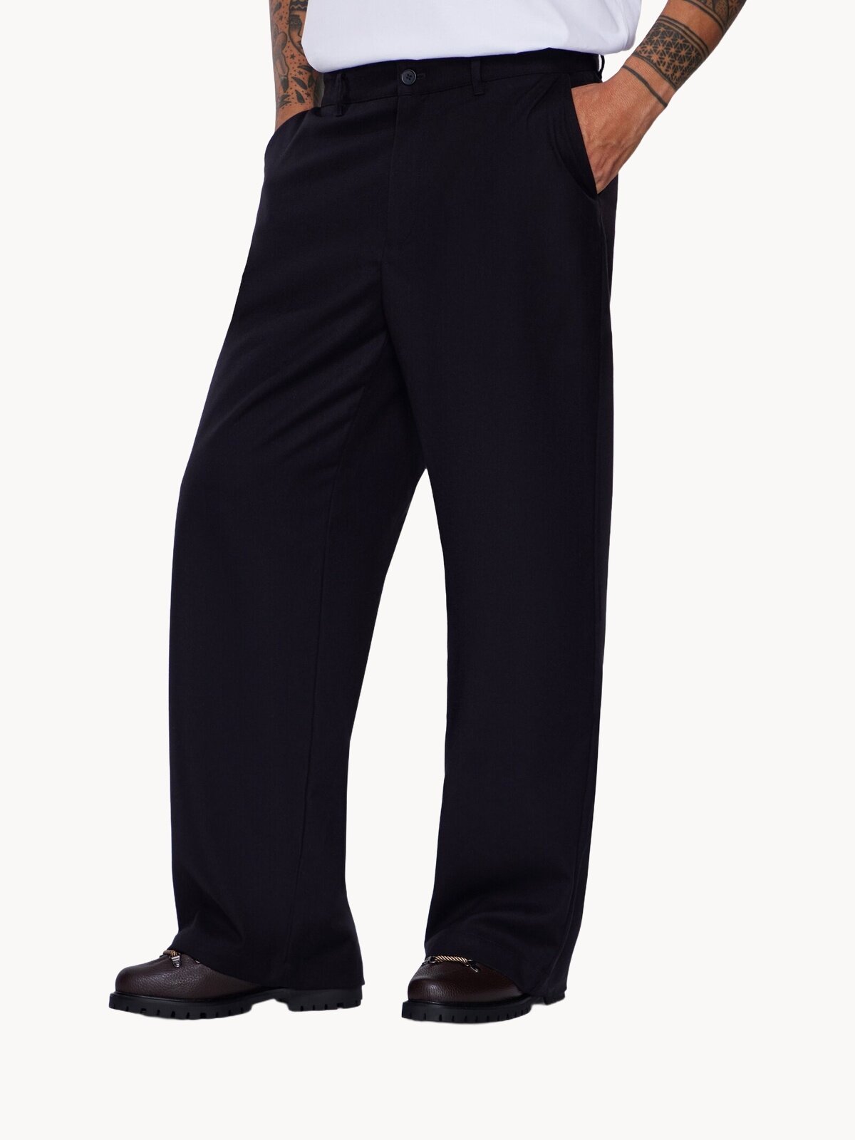 Брюки MUTED из смесовой вискозы, размер XL, черный