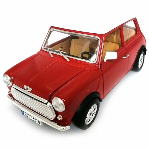 Mini Cooper 1969 года 1:18 коллекционная металлическая модель автомобиля Bburago 18-12036 red