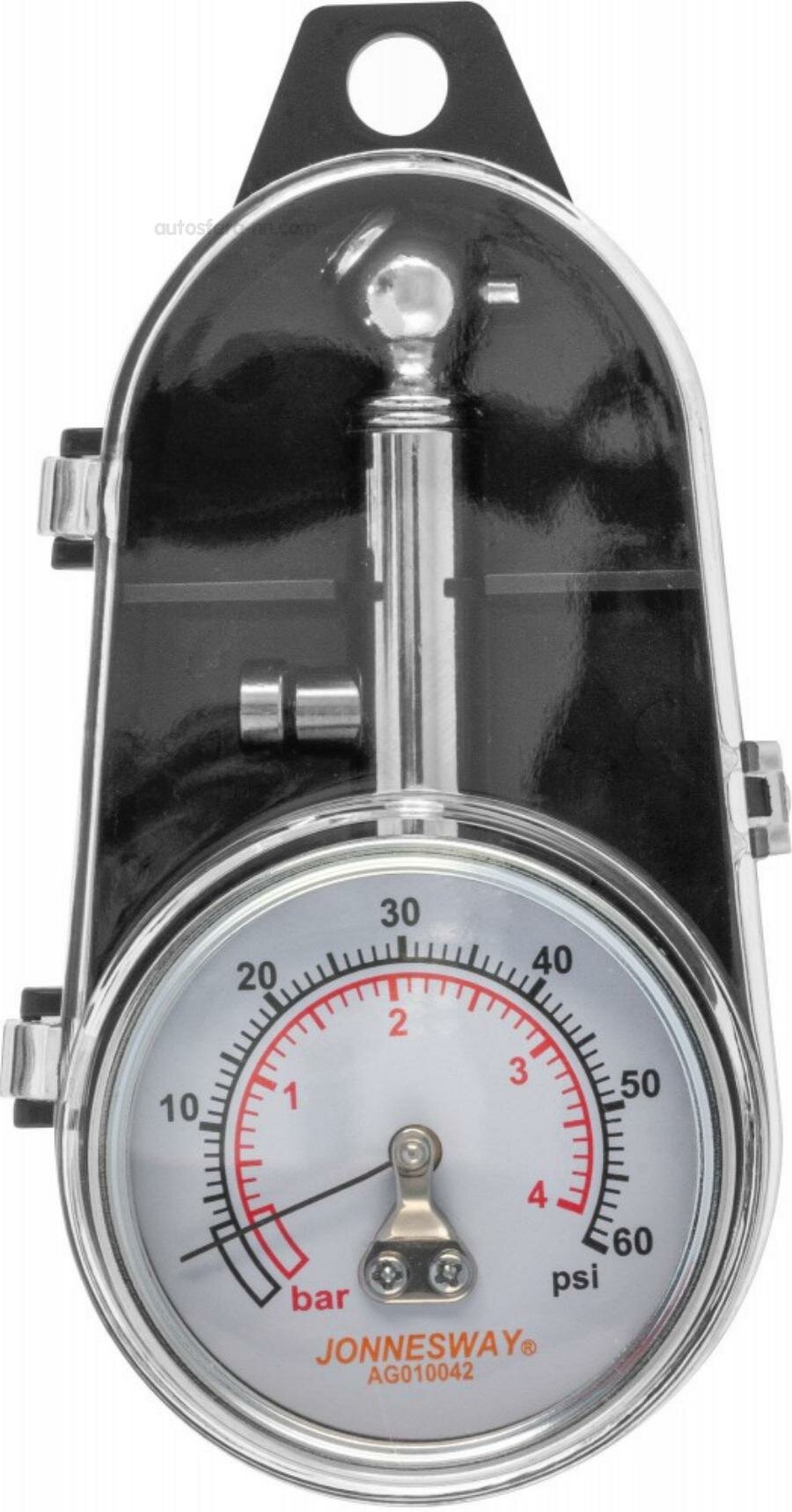 JONNESWAY AG010042 Манометр для шин металлический 5-60PSI в футляре JONNESWAY AG010042