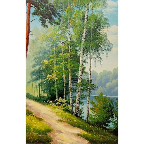 Картина маслом на холсте. Живопись. 100% ручная работа. Художественная мастерская Грёзы. Летний пейзаж. Размер картины 40х60 см.