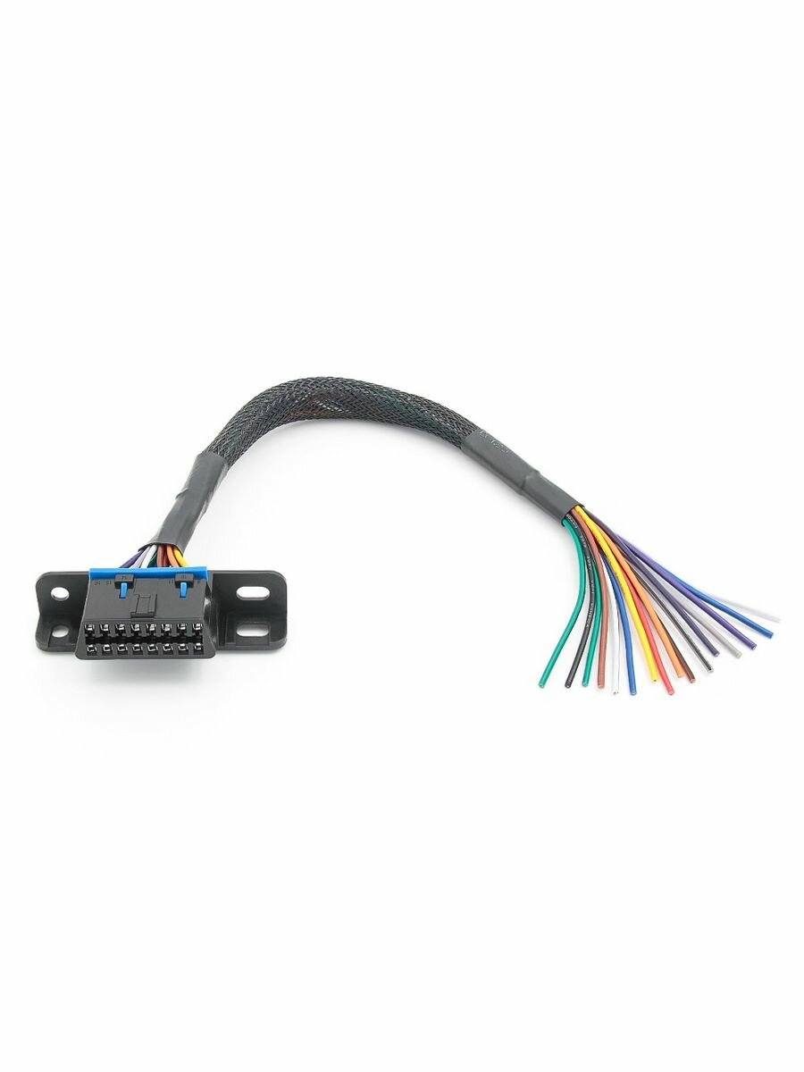 Разъем OBD-2 мама 16 pin с проводами 30см