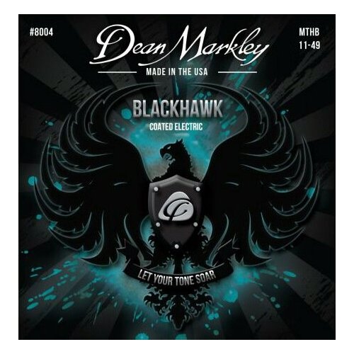 Струны для электрогитары Dean Markley DM8004 Blackhawk, с покрытием 11-49 струны для бахо кинто dean markley dm2095