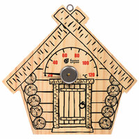 Термометр "Парилочка" 17х16х2,5 см для бани и сауны "Банные штучки" дерево/комнатный/настенный/с рисунком