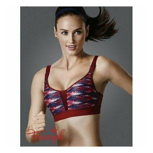 фото Бюстгальтер triumph, размер 90b, бордовый, бежевый