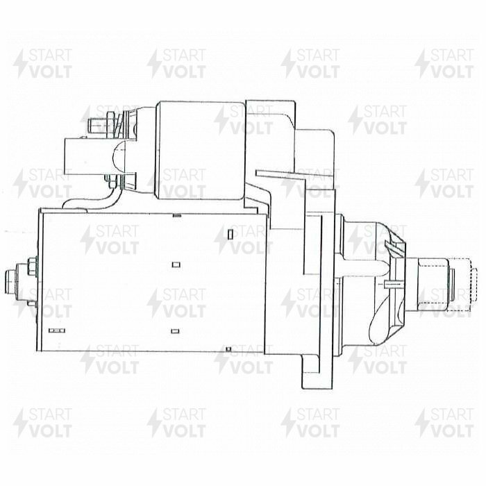 Стартер для а м VAG Passat B6 (05-) 2.0TDi (тип BOSCH) 17кВт STARTVOLT LSt 1832