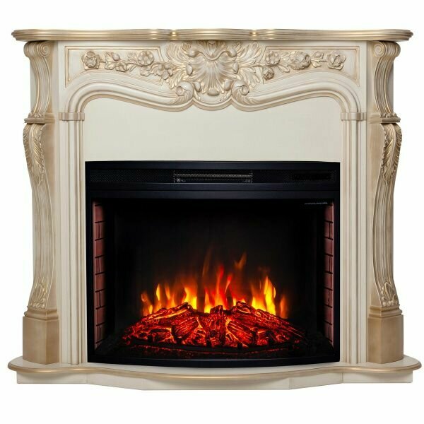фото Электрокамин RealFlame Ellada 33 WT с очагом Firespace 33