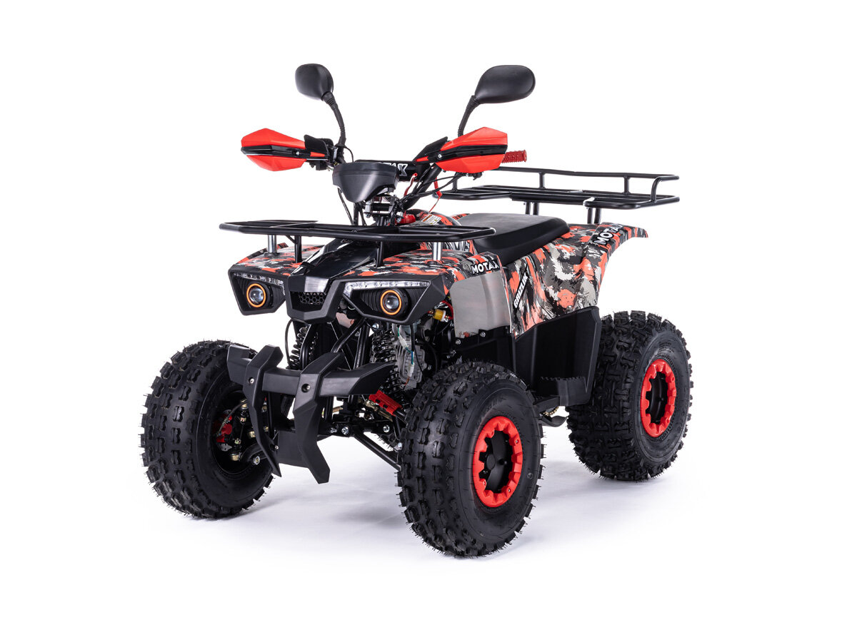 Квадроцикл бензиновый MOTAX ATV GRIZLIK SUPER LUX 125 сс NEW красный камуфляж