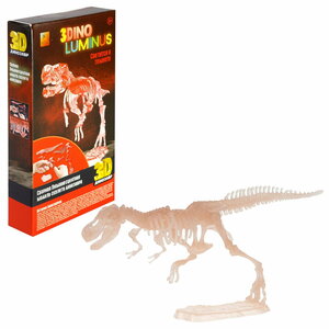 1toy "3DINO LUMINUS", люминисцентный динозавр, красный