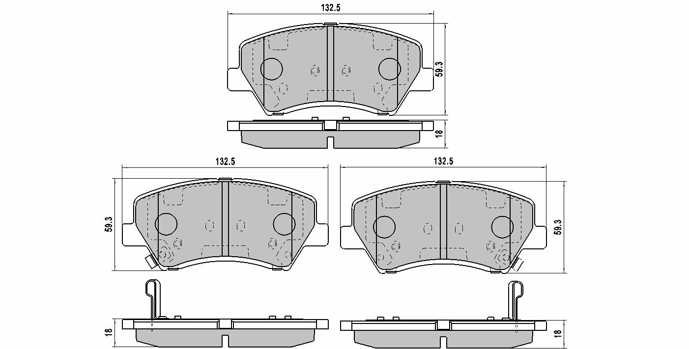 UBS B1103090 Тормозные колодки GEELY ATLAS / HYUNDAI SOLARIS 10/i30 11/13/i40 11/KIA RIO 11/12/CEED 12/13/OPTIMA 12/SSANG ACTYON 10 задние компл. 4 шт.