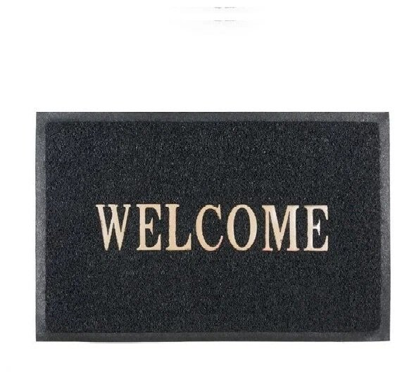фото Придверный коврик Welcome 40 х 60 см, пористый, черный