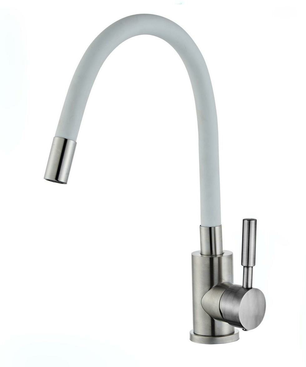 фото Смеситель DIKALAN для кухни В4065 белый 95199