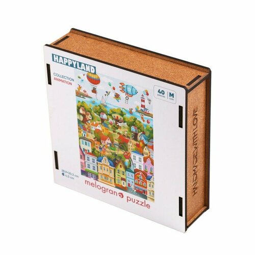 Melograno Puzzle Пазл фигурный «Город счастья», 40 деталей, 20 × 29 см