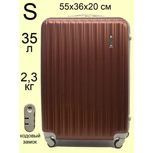 Чемодан ANANDA, 35 л, размер S, бордовый чемодан samsonite 06q05004 35 л размер s красный бордовый