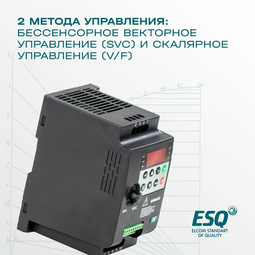 Частотный преобразователь ESQ-230-4T-2.2K 2.2кВт 380В / Преобразователь частоты 2,2 кВт — фото 3