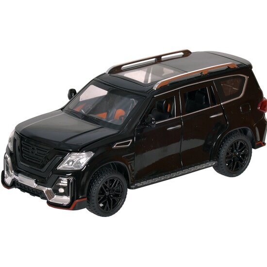 Машина металлическая MX 37754 Nissan Patrol свет и звук черный 1:24